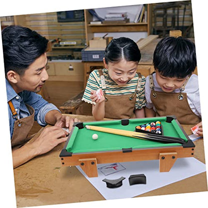 2 Sets Billiard Accessories Mini Pool Table Pool Table Cloth Cleaning Kit Rail Corner Brush Billiards Pool Cues Pockets Plastic Black