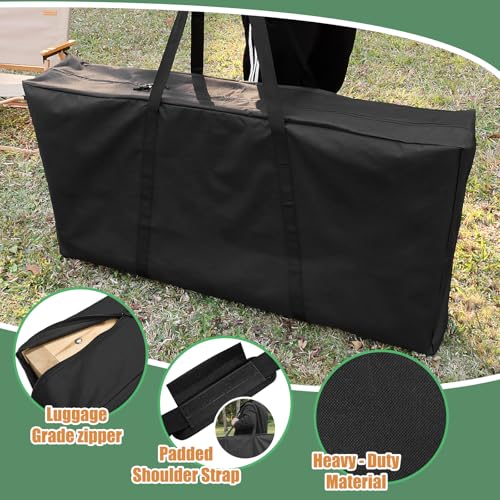 Cornhole Carrying Case for 4'x2' Regulation Boards – Heavy-Duty Cornhole Boards Bag with Padded Shoulder Strap & Industrial Zippers,Waterproof Tote for Outdoor Tailgate & Backyard Games