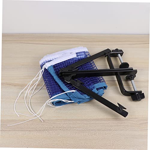 Yardwe Portable Table Tennis Net Set with Metal Clamp Posts Standard Pong Rack Accessory for Indoor and Outdoor Use Lightweight and Easy to Store Blue