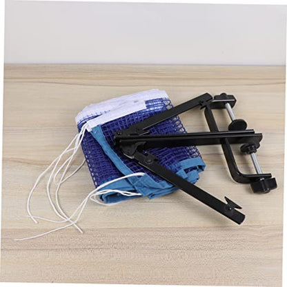 Yardwe Portable Table Tennis Net Set with Metal Clamp Posts Standard Pong Rack Accessory for Indoor and Outdoor Use Lightweight and Easy to Store Blue