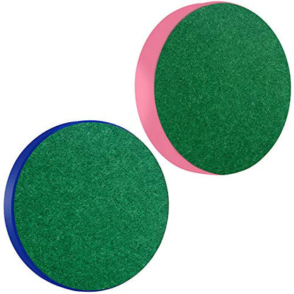 ONE250 Air Hockey Pushers and Red Air Hockey Pucks, Goal Handles Paddles Replacement Accessories for Game Tables (4 Striker, 4 Puck Pack) - color: Pink & Blue