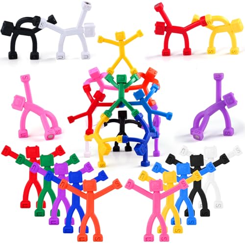 24 pcs Magnetic Travel Toys for Kids, Creative, Portable and Educational, Magnetic-People-Magnet-Men: Cute Robot & Funny Magnets, Small Fidget Toys for Classroom Prizes, Easter Egg Stuffers, Office - color: Magnet Robot [Solid], size: 24pcs