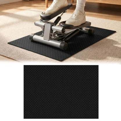 Double-Sided Non-Slip Workout Mat for Elliptical Machine, 23.6" x 17" Stepper Mat for Under Desk Ellipticals & Pedal Exercisers, Stability & Floor Protection, Vibration Plate Mat Compatible - size: 26''×18''