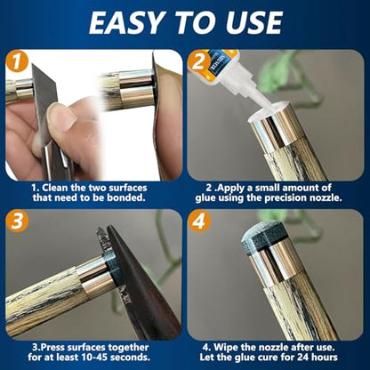 Pool Cue Tip Glue 100g, Quick Dry Billiard Cue Tip Glue for Pool Stick, Heavy Duty Super Adhesive for Snooker Cue, Pool Cue Accessories - No Tip Clamp Needed - size: 100g