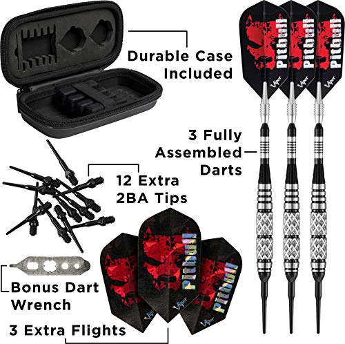 Viper Pitbull 90% Tungsten Soft Tip Dart Set, 18 Grams - style: Ringed (18 Grams)