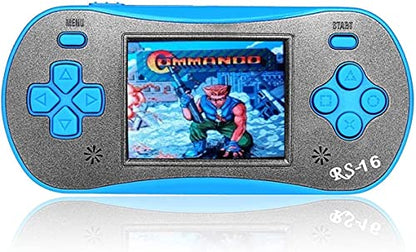 Handheld Game for Kids - FAMILY POCKET RS16 Portable Classic Controller 260 Game 2.5 inch LCD Retro Arcade Video Game System Children's Birthday Gift (Blue) - style: blue