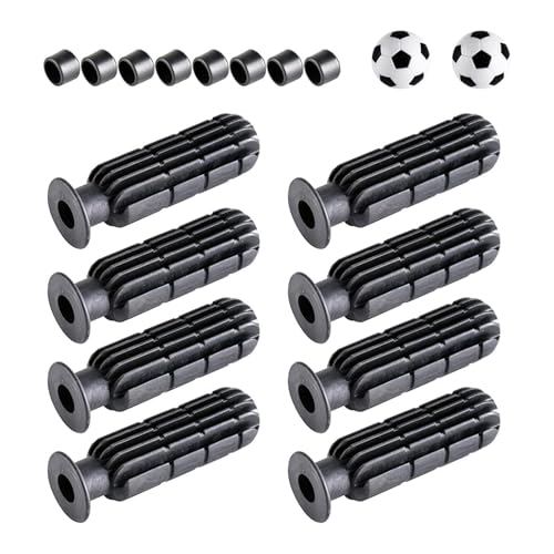 SM SunniMix 18 Pieces Foosball Handle Grips Octagonal Handles Desk Foosball Table Game Rod End Plug Football Stick PP Material Suitable for Home