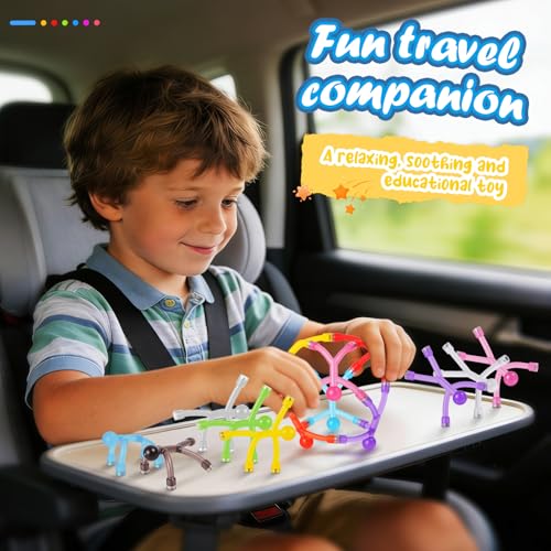 20Pcs Magnetic Men Figures Toys Set with Metal Storage Box, Portable Fidget Toys for Kids Travel, Road Trip Activities Airplane Car, Classroom Educational Games, Birthday Stocking Stuffers Gifts