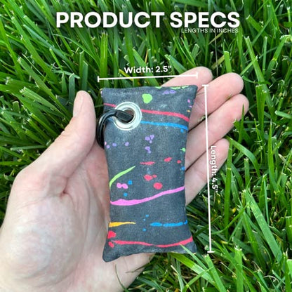 HYZER HOUND DISCS Disc Golf Chalk Bag | Dry Your Hands in the Heat of Summer | Attaches to Bag with a Carabiner | Improve Your Hand Grip for Consistency | Essential Disc Golf Accessories | Chalk - color: Paint Streaks