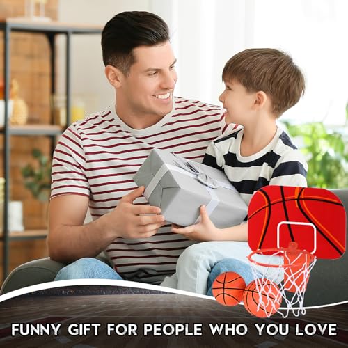 Honoson 3 Sets Indoor Trash Can Basketball Game Set Includes 3 Mini Clip on Basketball Hoop with Backboard 6 Inflatable Ball Pump Office Decompression Toy Birthday Gift Back to School(Classic) - color: Black