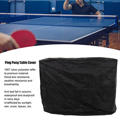 Ping Pong Table Cover, Outdoor Ping Pong Table Cover, Waterproof Table Tennis Cover, Duty and All Weather Protection Ping Pong Accessories for Outdoor Courtyard