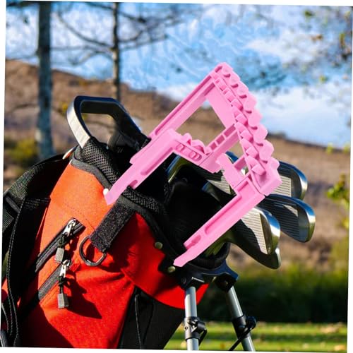 Golf Club Storage Rack Lightweight Portable Holder for Multiple Golf Shafts Stylish Pink for Home Garage
