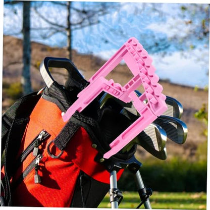 Golf Club Storage Rack Lightweight Portable Holder for Multiple Golf Shafts Stylish Pink for Home Garage