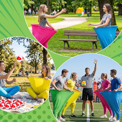 22 Pcs Granny Pants Yard Game Giant Colorful Granny Pants with Inflatable Bouncy Balls & Air Pumps Funny Outdoor Indoor Lawn Party Games for Adults Family Team Building Party Backyard Activities