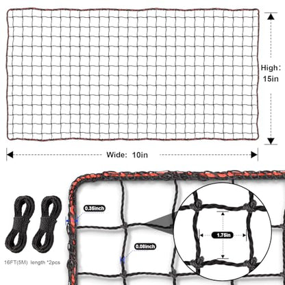 BaseGoal Baseball & Softball Backstop Nets, Heavy Duty Sports Practice Nets, Sports Netting Barrier,DIY Ball Net,Hitting Net for Baseball, Hockey, Soccer, LAX and More - size: 10x15ft