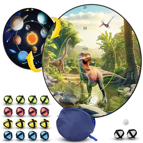 National Geographic Dart Board for Kids - Dart Ball Game Set with Lightweight 28" Reversible Dartboard and Sticky Balls in 4 Colors, Indoor Games for Kids, Kids Darts Game - style: Dartboard Set