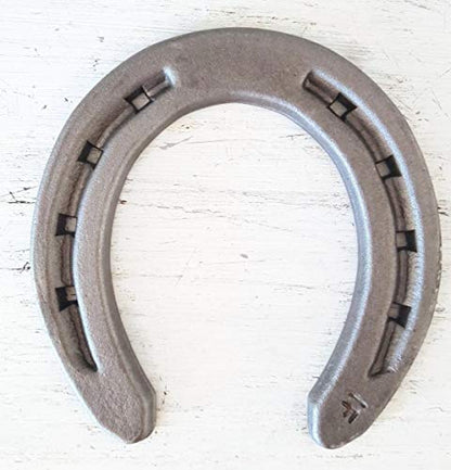 Steel Horseshoes Set for Horses, Crafts, Decorations and Backyard Games - Size 000 - R1-F - Sand Blasted 40 Shoes - size: Size 000 R1-F X-Small - 40 Shoes