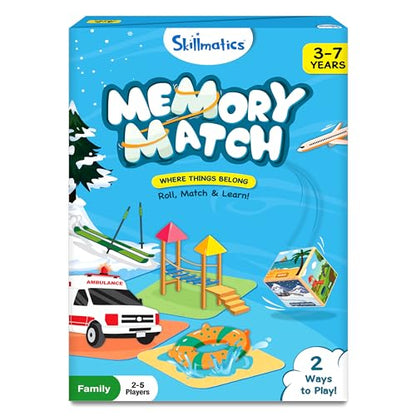 Skillmatics Memory Match - Where Things Belong, Fun & Fast Matching Board Game for Kids, Educational Preschool Game for Toddlers, Boys & Girls Ages 3, 4, 5, 6 & 7, Learning & Brain Development Toy