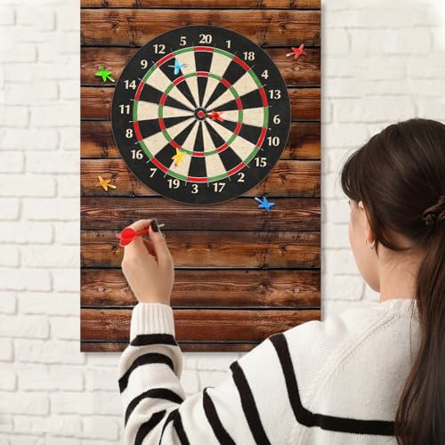 Dart Board Wall Protectors, 36" H X 24" W X 0.5" Thickness Felt Wood Grain Boards Wall Protector Square Dart Boards Backing Tiles