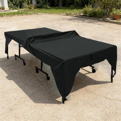 Waterproof, Rainproof Table Tennis Table Cover, Black - color: Black