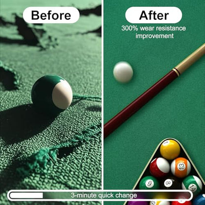 Pool Table Felt,8.53'/ 9' Billiard Cloth with 6 Pcs Cloth Strips and Staple Remover,Gloves,Pool Table Felt Replacement kit for Bars Clubs Family - color: Green, size: 8.53FT