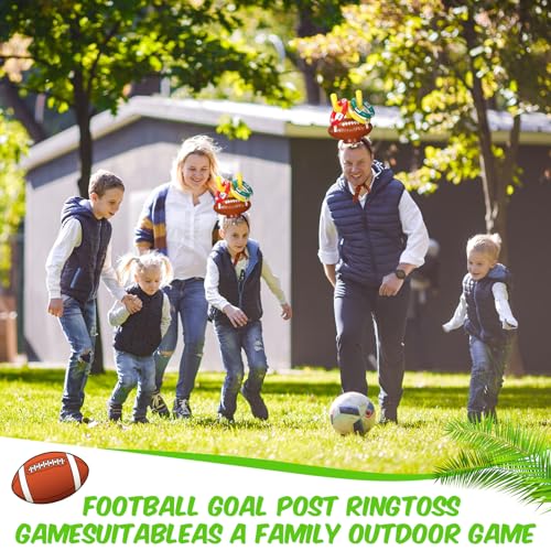 Sets Inflatable Post Ring Toss Football Goal Toss Goal Post Ring GamePost Ring Toss Game for Family Football Party Games