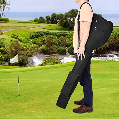 Small Golf Bag for A Few Clubs, Lightweight Golf Sunday Bag, Par 3 Travel Bag, Practice Travel Bag with Carry Shoulder Strap - color: Black