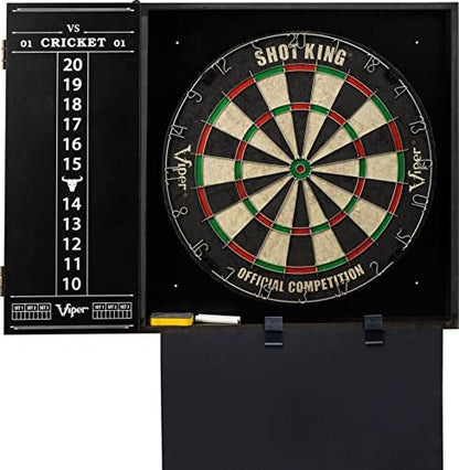 Viper by GLD Products Steadfast Dart Backboard with Shot King Sisal Board, Black