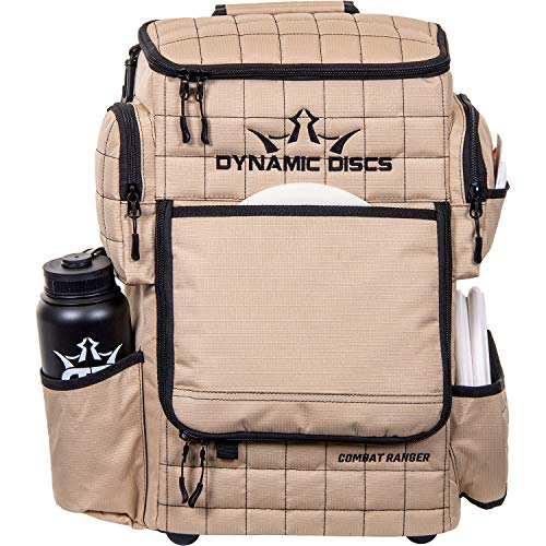 Dynamic Discs Combat Ranger Disc Golf Backpack | Large Bag w/Putter Pouch | 20+ Discs Capacity | Disc Golf Accessories - color: Sandstone