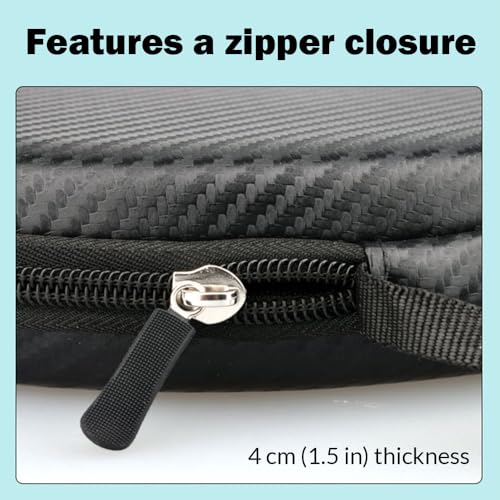 Personalized Table Tennis Racket Case, Custom Hard Shell Ping Pong Storage Bag Ping Pong Paddles Case with Zipper Can Hold 2 Short-Handled Rackets or 1 Long-Handled Racket - color: Red