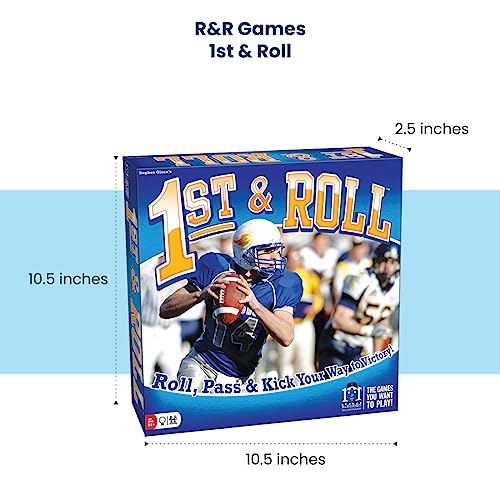R&R Games 1st & Roll, Football Board Game for Adults and Kids, 2-4 Players, Ages 14+, Ideal for Family Night