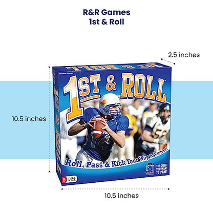 R&R Games 1st & Roll, Football Board Game for Adults and Kids, 2-4 Players, Ages 14+, Ideal for Family Night