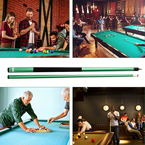 GSE Games & Sports Expert 58" 2-Piece Fiberglass Graphite Composite Billiard Pool Cue Sticks (Several Colors Available, Weight from 18oz, 19oz, 20oz, 21oz) - color: Multi Matte Colors, style: set of 4