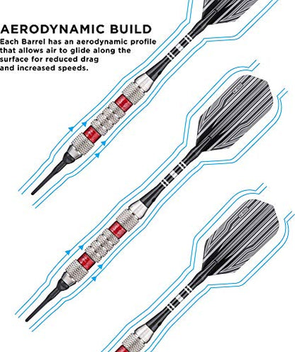 Viper Wind Runner Soft Tip Darts, 18 Grams - color: Red