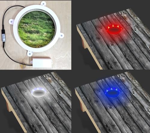 PartyToss Cornhole Boards/Bean Bag Toss Game Set w/Optional LED Lights & Graphics - Choose Your Model - color: Gray Wood