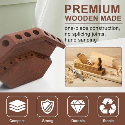 2 in 1 Dart Holder and Wall Dart Holder Made of Wood, Dart Holder, High-Quality Dart Holder, Presentation Display Darts Rack, Dart Holder, Premium Dart Accessories - color: Walnut colour