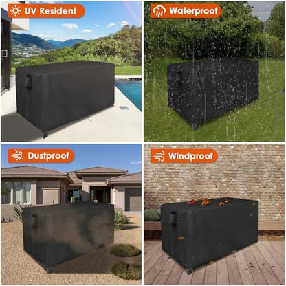 Outdoor Table Cover for Patio Prep Tables, 55inch Bar Table Cover Waterproof for Bar Furniture,Grill Cart,Kitchen Island Tables-55"L x 24"W x 40"H