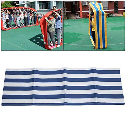Oxford Cloth Teamwork Games Mat, Group Activity Play Mat for Kids and Adults, for Fun Team Building (Blue and white 6m)
