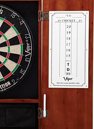 Viper by GLD Products Metropolitan Solid Wood Cabinet & Sisal/Bristle Dartboard Play-Ready Bundle - color: Cinnamon, style: Standard Set