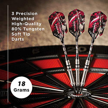 Viper Grim Reaper 80% Tungsten Soft Tip Darts with Storage/Travel Case - size: 18 Grams, style: Fine Knurling