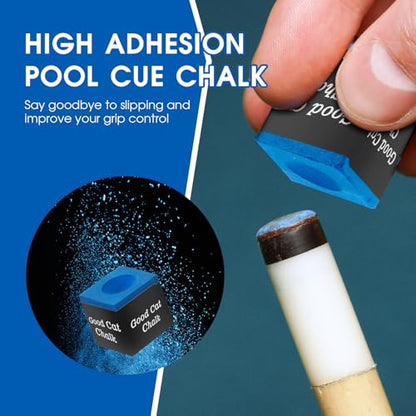 Pool Cue Chalk – Professional Billiard Chalk Set, Bulk Packs Available (12PCS / 24PCS / 144PCS), Long-Lasting Grip, Anti-Miscue, Low Deflection Cue Tip Chalk - size: 1Pack Set Of 12PCS