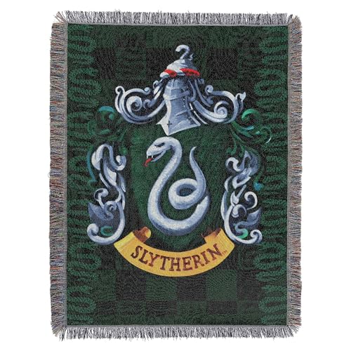 Northwest Harry Potter Woven Tapestry Throw Blanket, Designer Home Décor, Modern, Unique Gift, 48" x 60", Slytherin Shield - color: Slytherin Shield, size: 48" x 60"
