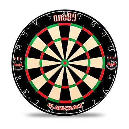ONE80 Gladiator Dartboard with Top-Grade African Sisal and Sword Edge Staple Free Wire Spider for Maximum Scoring Potential and Less Bounce Outs - style: Gladiator II