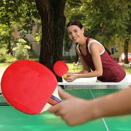 Liliful 8 Pieces Table Tennis Paddle Set Portable Indoor Tennis Rackets Accessories Bulks with 12 Balls and Storage Bag for Indoor Outdoor Adult Professional Games