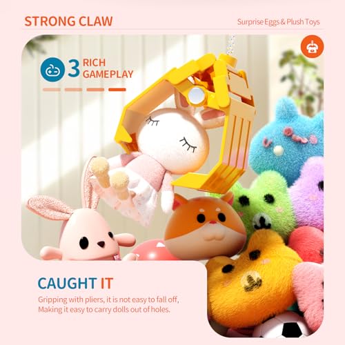 ORANGE OCEAN 54 PCS Large Claw Machine for Kids with Sound & Light, Vending Claw Machine Game Toys for Girls Ages 3-5 4-6 6-8, Claw Machines Toys Gifts for 3 4 5 6 7 8 Years Old Girls - style: Rabbit