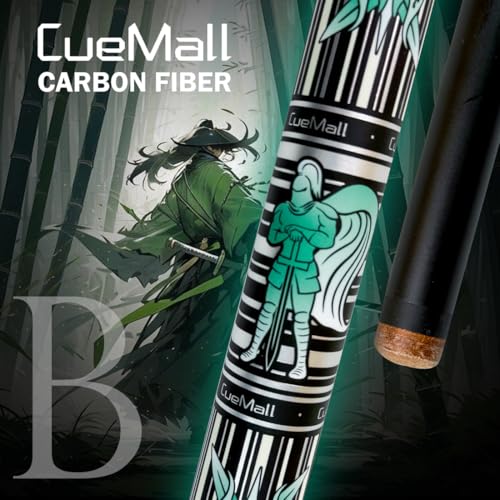 CueMall 58" 2-Piece Billiard Pool Cue Sticks,12.5mm Fiberglass Graphite Composite Billiard Cue Sticks,19oz Pool Sticks Tacos de billar for Adults Men/Women, House or Commercial/Bar Use - color: CueMall-B