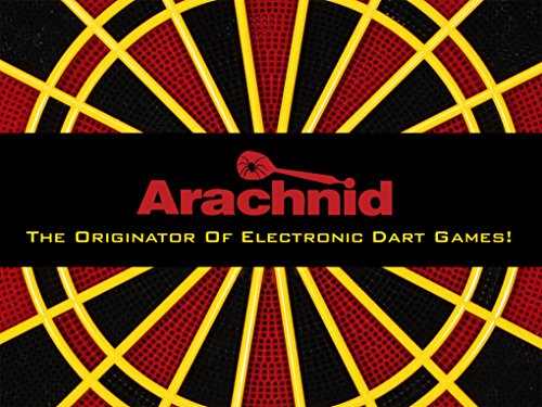 Arachnid Freestanding Cabinet Set: Includes Cricket Pro 800 regulation board in a stylish cabinet with shelves. Offers 40 games, 8-player LED scoring, tri-color Cricket, and 6 darts