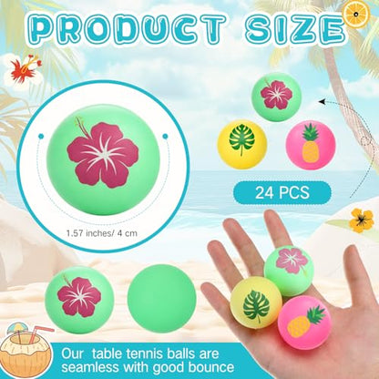 Soulchen 24 Pcs Table Tennis Balls Bulk 40mm Novelty Fun Table Tennis Balls Accessories for Gift Party - style: Pineapple