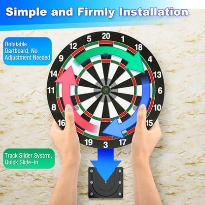 Cosmos 2 Set Plastic Dart Board Hanging Kits Wall Mounted Dartboard Holder Universal Dart Board Display Stand Dartboard Accessories