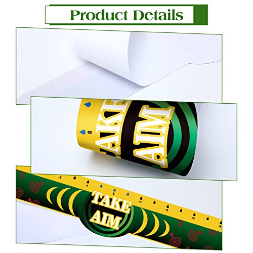 Jutom 2 Pcs Dart Throw Line PVC Toe Line Floor Stickers Markers Accessories for Dart Players Lovers Party Game Supplies Favors, 23.4 x 3.7 Inches